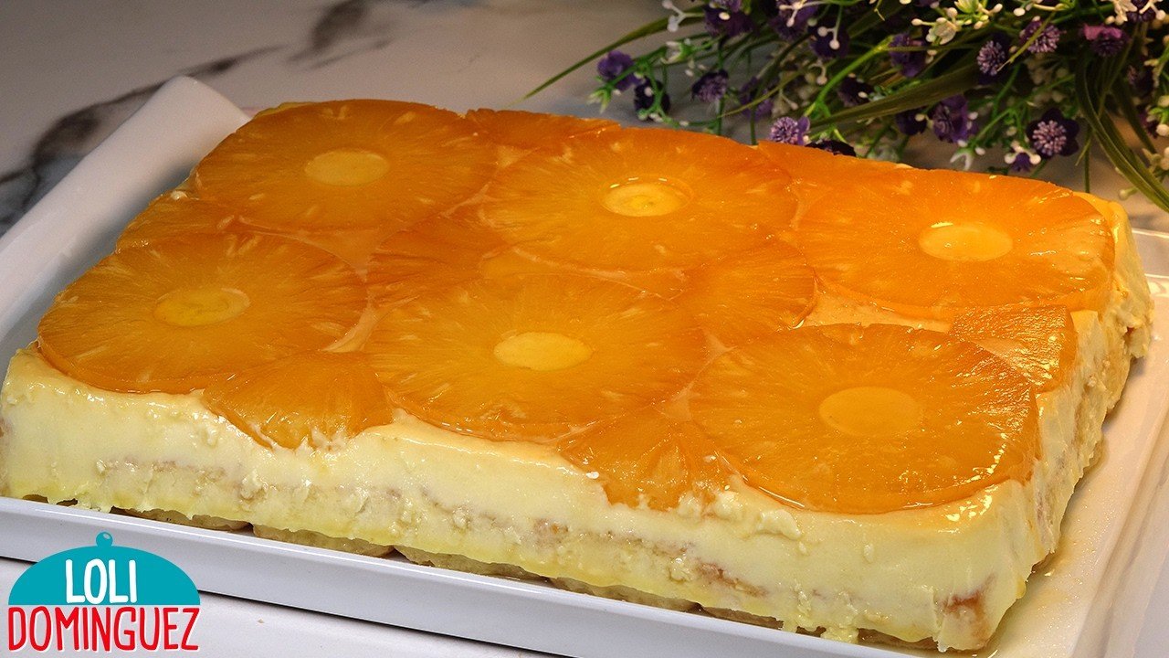 Receta Fácil del Mejor Postre Casero: Pastel Frío de Piña Sin Horno