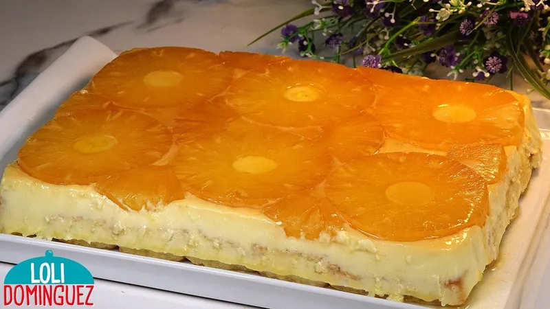 Receta Fácil del Mejor Postre Casero: Pastel Frío de Piña Sin Horno