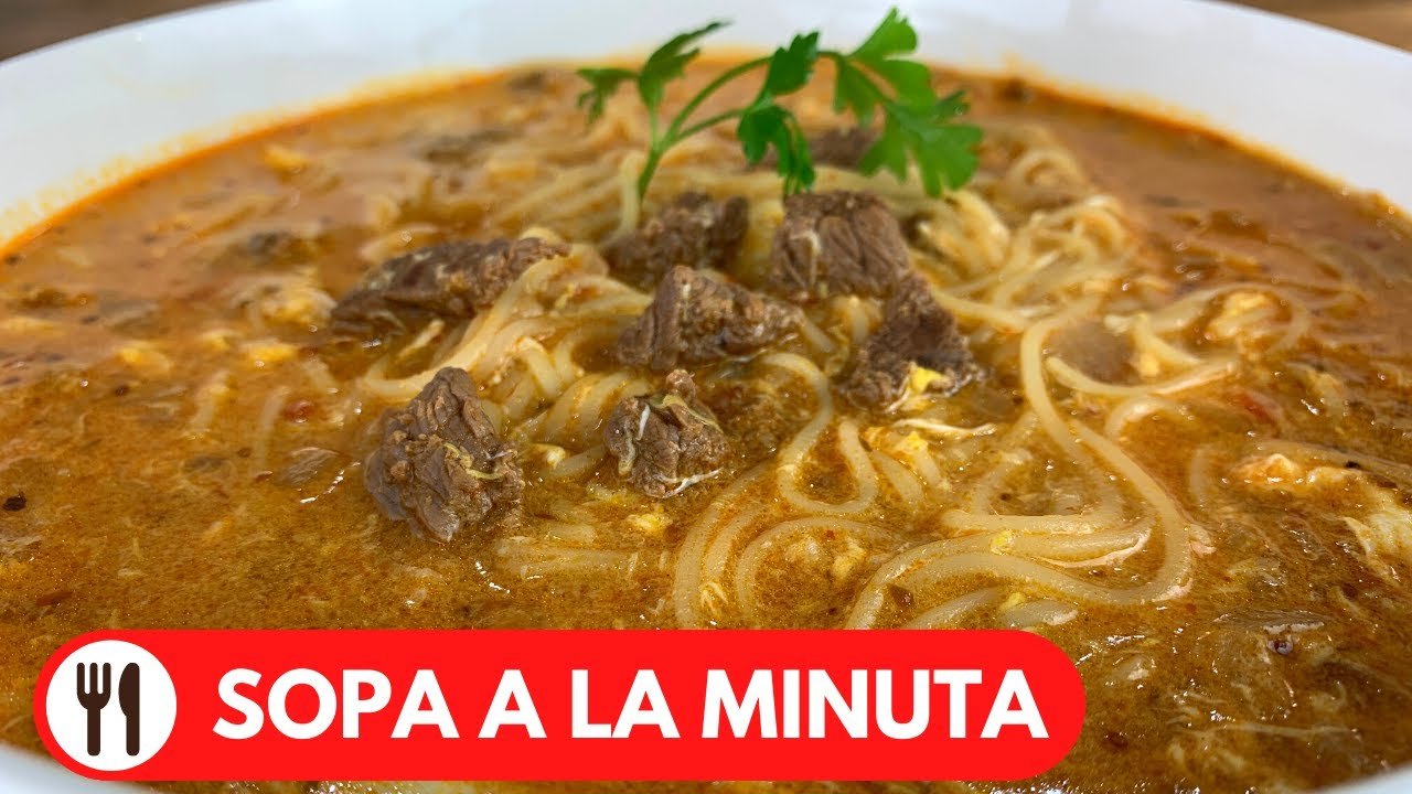 Receta de Sopa a la Minuta: Cómo Hacerla Paso a Paso | Deliciosa y Fácil