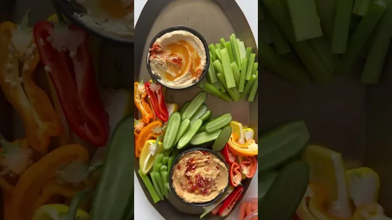 Receta Sin Cocción: Cómo Hacer Crudités con Dip de Almendras | Fácil y Rápido