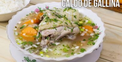 Receta de Caldo de gallina