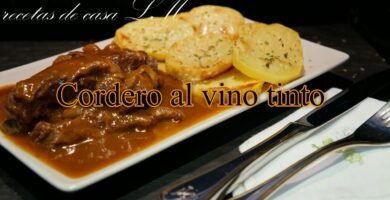Receta de Cordero al vino