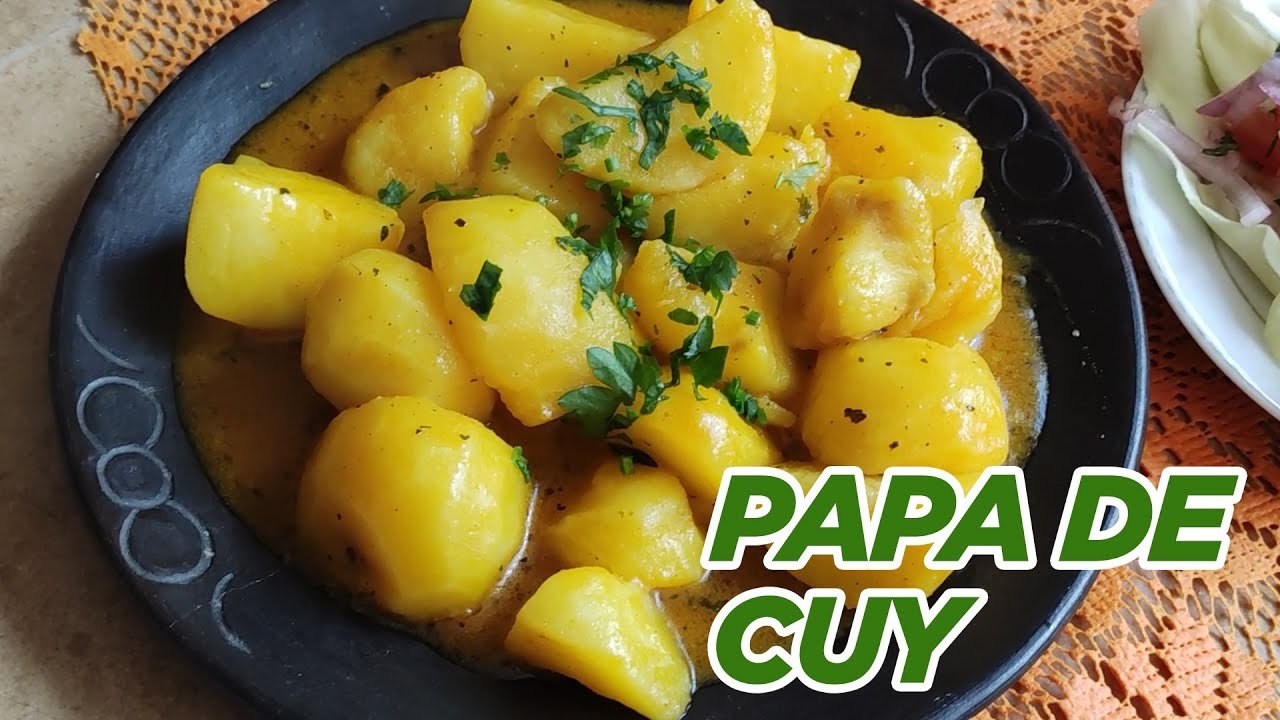 Receta de Cuy con papas