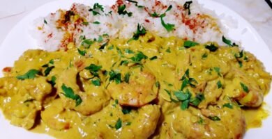 Receta de Langostinos al curry