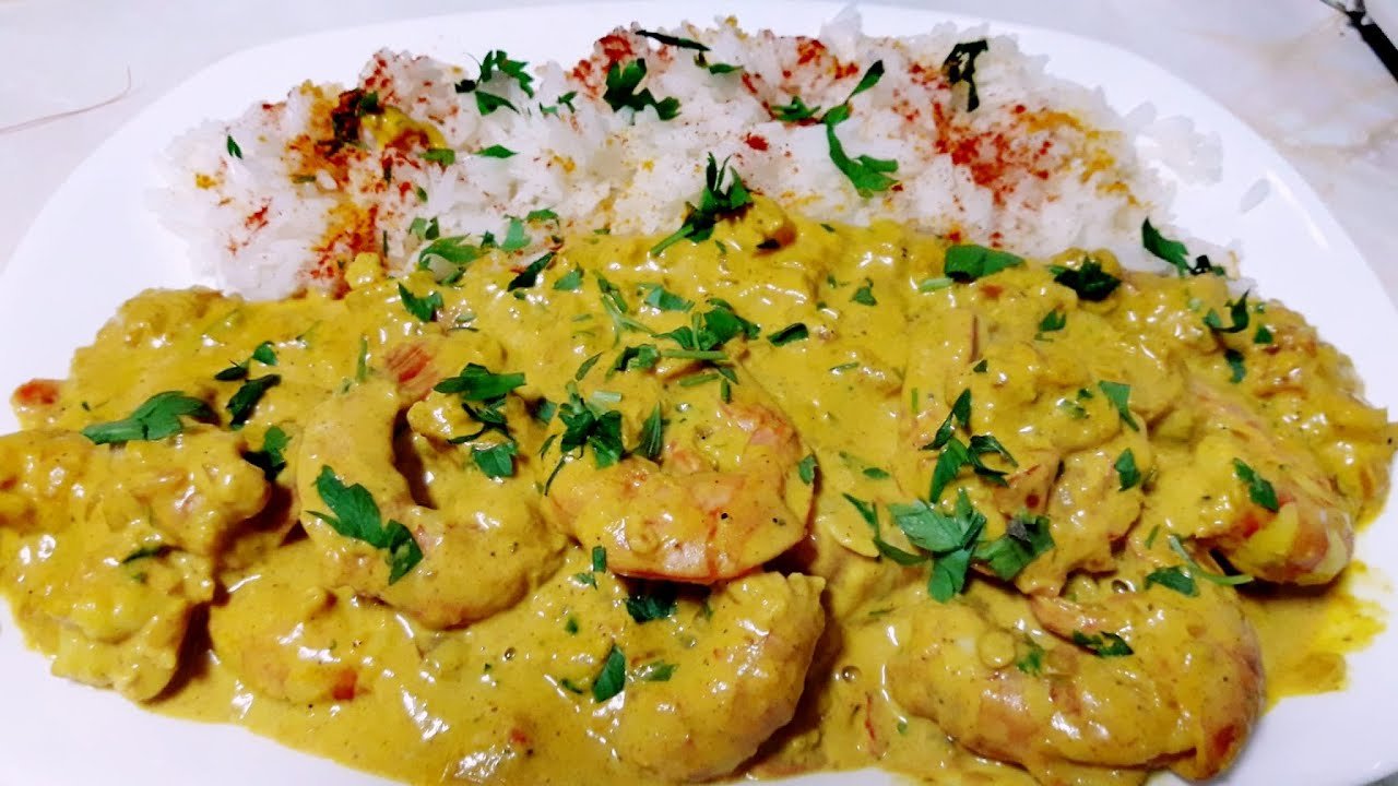 Receta de Langostinos al curry