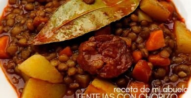 Receta de Lentejas con chorizo