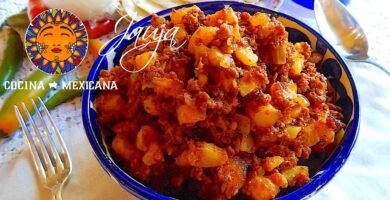 Receta de Papa con chorizo