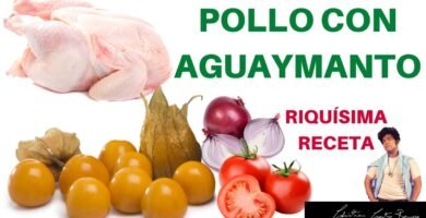 Receta de Pollo a la brasa con aguaymanto