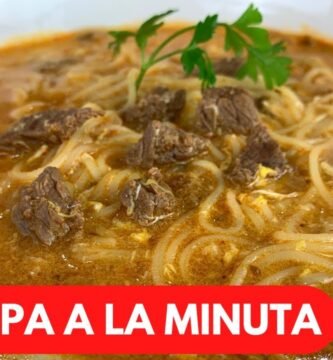 Receta de Sopa a la minuta