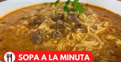 Receta de Sopa a la minuta