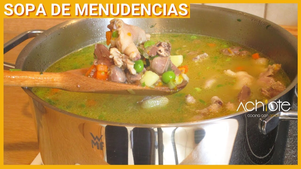 Receta de Sopa de menudencias