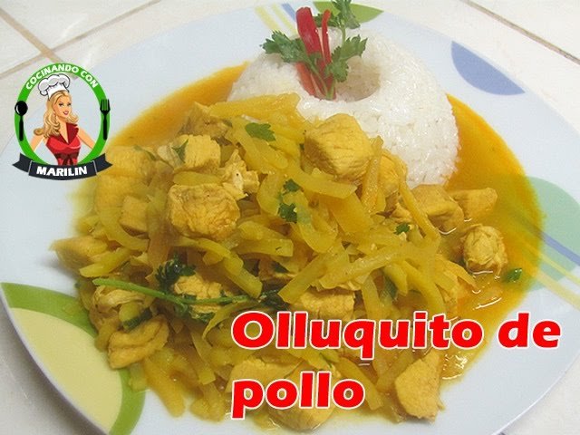 Receta of Olluco con pollo