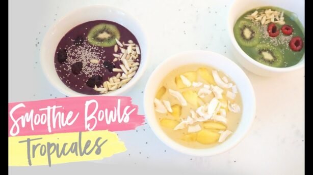 Como hacer smoothie bowl tropical rapida y saludable