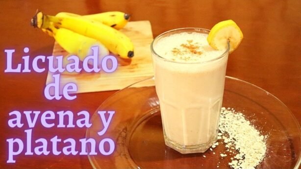 Como hacer batido de plátano y avena rapida y saludable