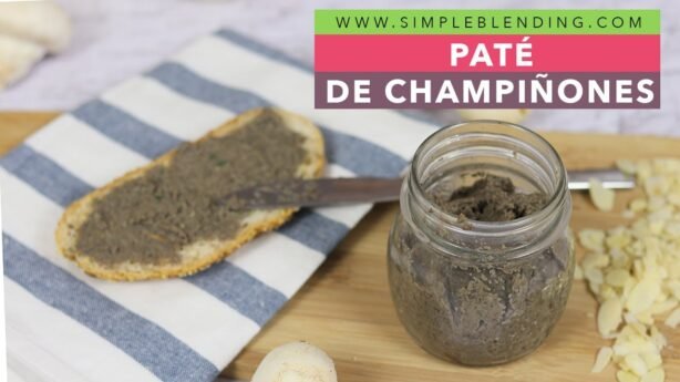 Paté de champiñones vegano con limón para picar entre comidas