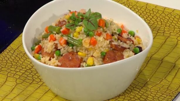 Arroz con chorizo regional de cocineros históricos
