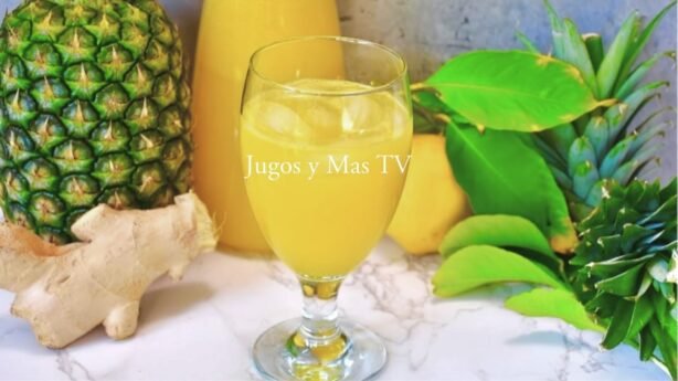 Como hacer jugo de piña y menta rapida y saludable