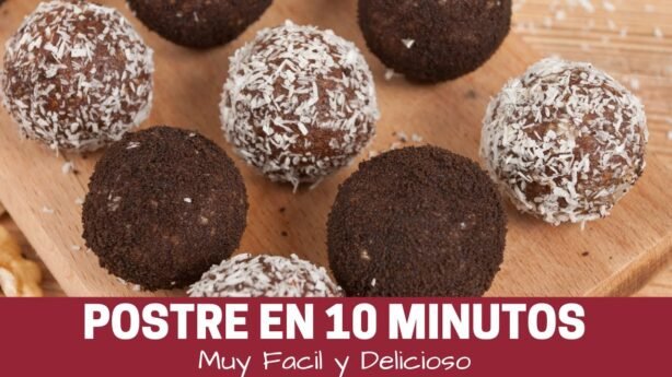 Postre casero de bombones caseros sin horno